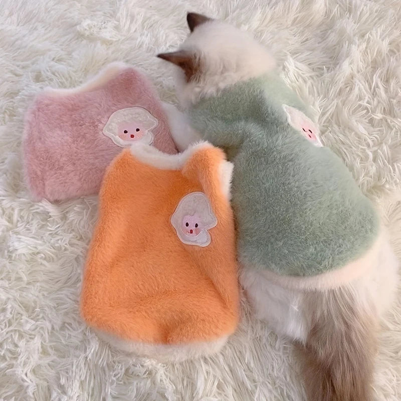 Plush Cat & Dog Winter Clothes