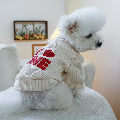 Hearts Round Neck Dog Sweater/Tee