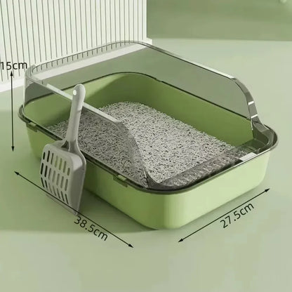 Semi-enclosed High-Side Cat Litter Box
