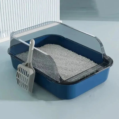 Semi-enclosed High-Side Cat Litter Box