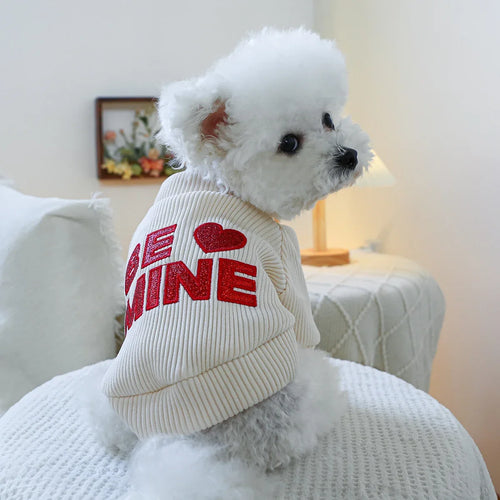 Hearts Round Neck Dog Sweater/Tee