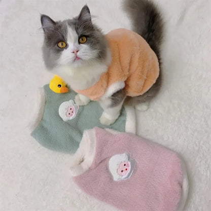 Plush Cat & Dog Winter Clothes