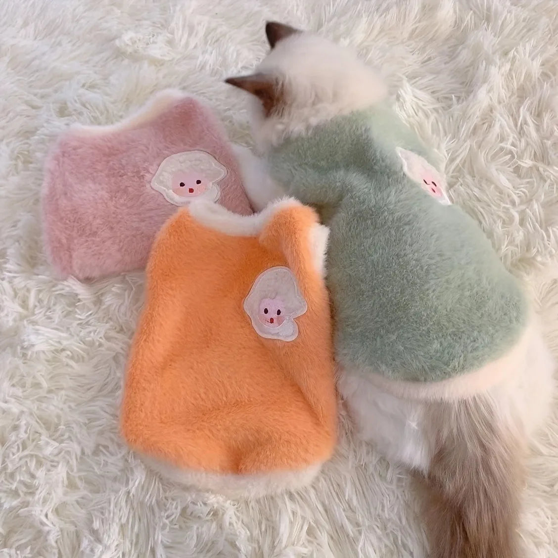 Plush Cat & Dog Winter Clothes