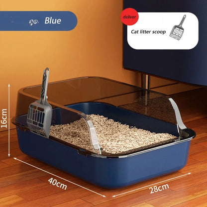 Semi-enclosed High-Side Cat Litter Box
