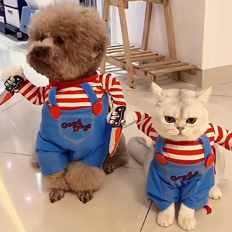 Funny Halloween Cat & Dog Costume